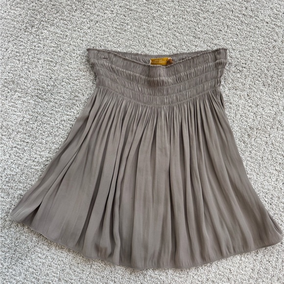 Ramy Brook Gray/Tan Silk Mini Skirt Size Small - Picture 5 of 5